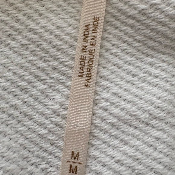 Free People Willow Tunic Polo M Oversized Dolman Sleeve Button Pocket Top White - Picture 7 of 13